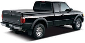 Black cargo cover from Century on truck
