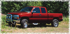 Carr Super Hoops on Red Truck