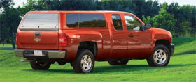 Century Royal Fiberglass truck cap - Red