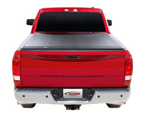 Soft tonneau cover on a pickup truck bed