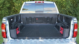 Net pocket bedliners from Rugged Liners allows you to keep your cargo in separated sections.