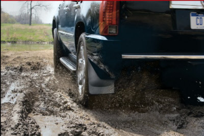 Weathertech splash guards in action