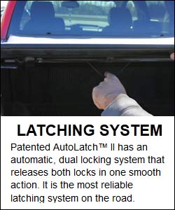Access Roll up truck cover secure latching system