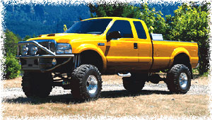 Carr Super Hoops on Yellow Truck