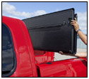 Encore Tri-Fold Hard Panel Tonneau Panel folds up to remove from truck