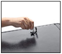 Hard panel tri-fold hard tonneau with SecureShut with heavy duty rear latch locks Encore Tri-Fold Hard Panel Tonneau Panel secure locks
