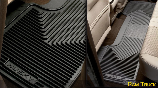 Ram truck with Husky back seat floor liner