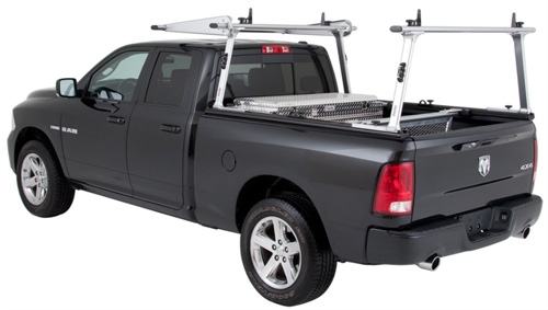 TracRac G2 sliding rack system on contractors truck